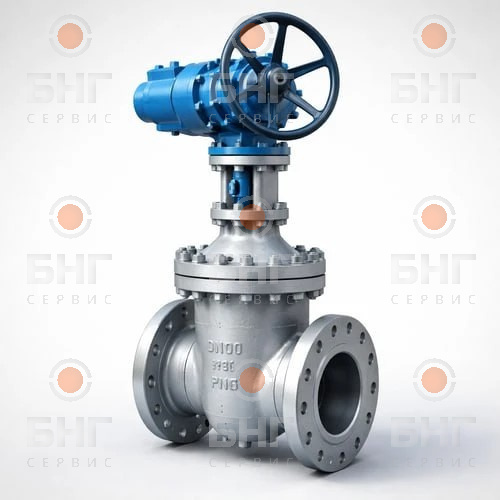 Задвижка с редуктором 30с541нж DN 400 PN 16 чертеж