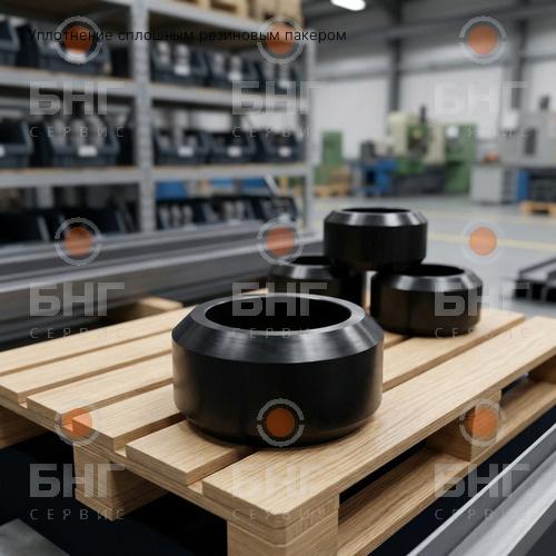 Уплотнение сплошным резиновым пакером чертеж